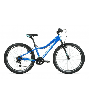 Велосипед FORWARD JADE 24 1.0 (24" 7 ск. рост. 12") 2022, синий/бирюзовый, RBK22FW24743