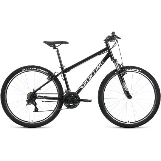 Велосипед FORWARD SPORTING 27,5 1.2 (27,5" 21 ск. рост. 17") 2022, черный/серебристый, RBK22FW27832 