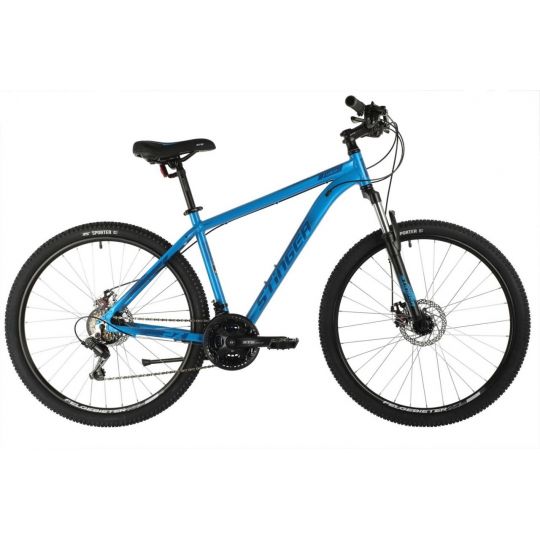 Велосипед STINGER 27.5" ELEMENT EVO синий, алюминий, размер 16" 