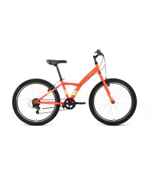 Велосипед FORWARD DAKOTA 24 1.0 (24" 6 ск. рост. 13") 2022, красный/желтый, RBK22FW24591