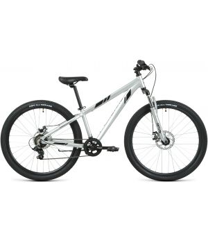 Велосипед FORWARD TORONTO 26 2.2 D (26" 7 ск. рост. 13") 2022, серебристый/черный, RBK22FW26033
