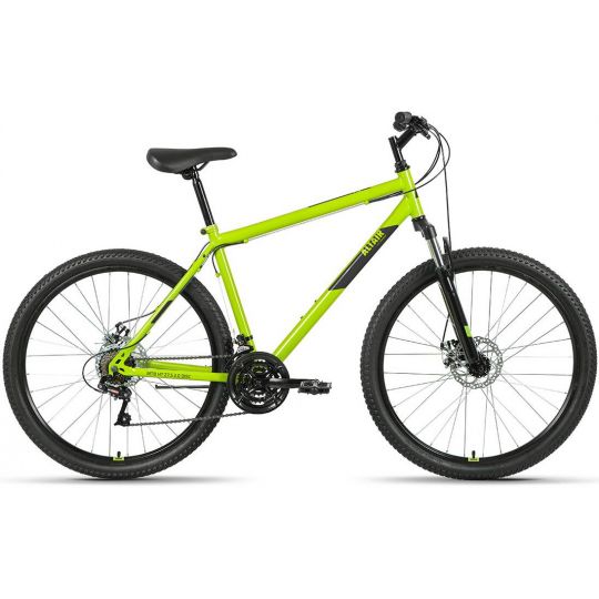 Велосипед ALTAIR MTB HT 27,5 2.0 D (27,5" 21 ск. рост. 19") 2022, зеленый/черный, RBK22AL27151 