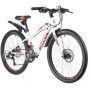 Велосипед NOVATRACK 24" PRIME, алюм.рама 13", белый, 18 скор., SHIMANO, дисковый тормоз 