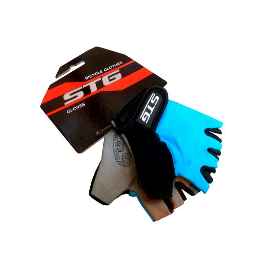 Перчатки STG детск.мод.819 с защитной прокладкой,застежка на липучке, размер S,синие 
