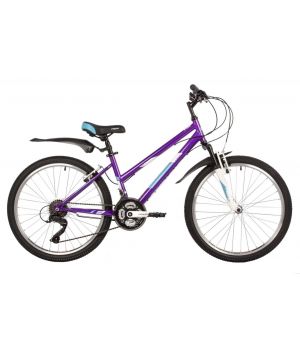 Велосипед FOXX 24" SALSA фиолетовый, сталь, размер 14"
