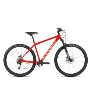 Велосипед FORWARD BURAN 29 2.0 DISC (29" 9 ск. рост. 19") 2020-2021, красный/бежевый, RBKW1M399003