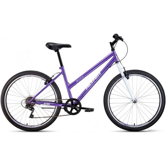 Велосипед ALTAIR MTB HT 26 low (26" 6 ск. рост. 17") 2022, фиолетовый/белый 