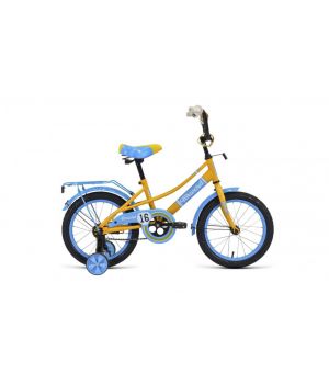 Велосипед FORWARD AZURE 16 (16" 1 ск.) 2022, желтый/голубой, IBK22FW16122