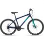 Велосипед ALTAIR MTB HT 26 2.0 D (26" 21 ск. рост. 19") 2022, темно-синий/бирюзовый, RBK22AL26114 