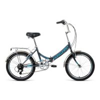 Велосипед FORWARD ARSENAL 20 2.0 (20" 6 ск. рост. 14" скл.) 2020-2021, темно-серый/бирюзовый, RBKW1Y