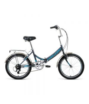 Велосипед FORWARD ARSENAL 20 2.0 (20" 6 ск. рост. 14" скл.) 2020-2021, темно-серый/бирюзовый, RBKW1Y