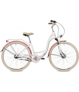 Велосипед STINGER 700C BARCELONA EVO белый, алюминий, размер 17"