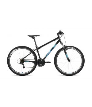 Велосипед FORWARD SPORTING 27,5 1.0 (27,5" 21 ск. рост. 15") 2022, черный/бирюзовый, RBK22FW27821