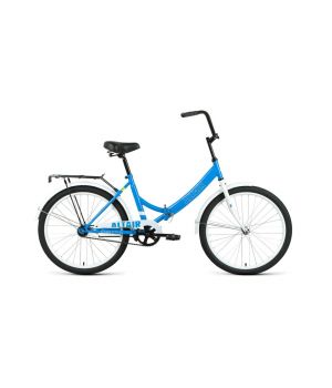 Велосипед ALTAIR CITY 24 FR (24" 1 ск. рост. 16" скл.) 2023, голубой/белый