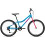 Велосипед ALTAIR MTB HT 24 1.0 (24" 6 ск. рост. 12") 2022, голубой/розовый, RBK22AL24091 