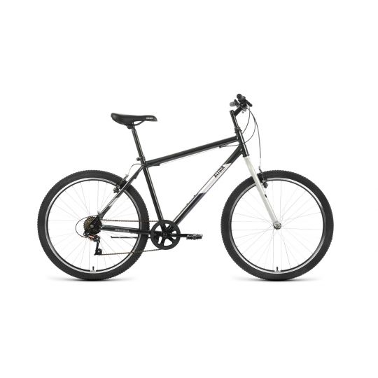 Велосипед ALTAIR MTB HT 26 1.0 (26" 7 ск. рост. 17") 2022, черный/серый, RBK22AL26098 