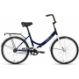 Велосипед ALTAIR CITY 24 (24" 1 ск. рост. 16" скл.) 2020-2021, темно-синий/серый, RBKT1YF41002 