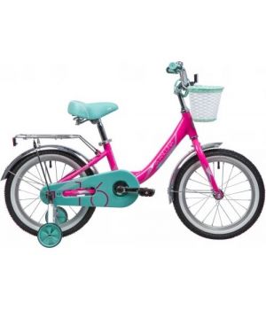 Велосипед NOVATRACK 16", NOVARA, алюм., розовый, тормоз нож, короткие крылья, нет багажника