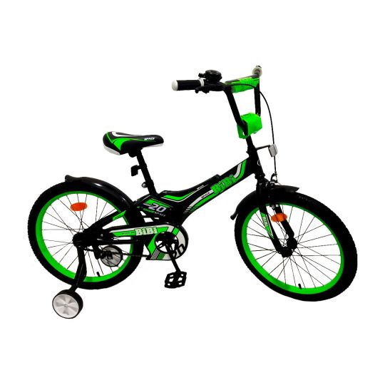 Велосипед детский двухколесный BIBI 20" SPACE 20 .SC.SPAC.BL/GR black/green 
